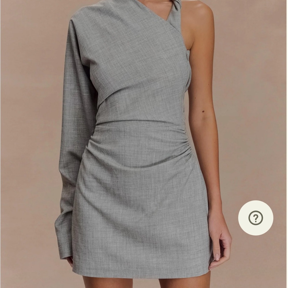 Meshki Dorian Twist Shoulder Mini Dress